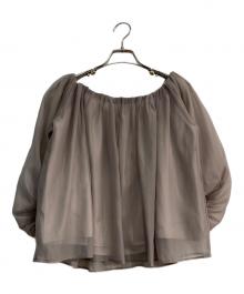 Snidel（スナイデル）の古着「オフショルボリュームブラウス　 25SS　SWFB251166」｜ブラウン