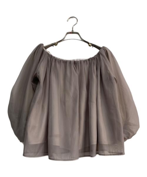 Snidel（スナイデル）Snidel (スナイデル) オフショルボリュームブラウス　 25SS　SWFB251166 ブラウン サイズ:Freeの古着・服飾アイテム