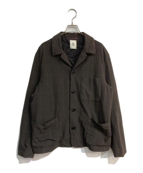 MANDO（マンドー）MANDO (マンドー) ポリエステルレーヨンジャージーグレンチェックカバーオール　9394-003 ブラウン サイズ:3の古着・服飾アイテム