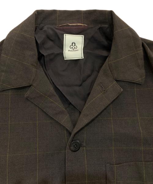 MANDO（マンドー）MANDO (マンドー) ポリエステルレーヨンジャージーグレンチェックカバーオール　9394-003 ブラウン サイズ:3の古着・服飾アイテム