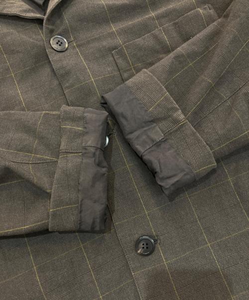 MANDO（マンドー）MANDO (マンドー) ポリエステルレーヨンジャージーグレンチェックカバーオール　9394-003 ブラウン サイズ:3の古着・服飾アイテム