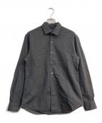TOMORROW LANDトゥモローランド）の古着「コットンシアサッカー セミワイドカラーシャツ」｜グレー