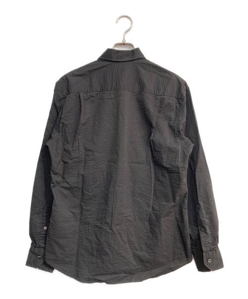 TOMORROW LAND（トゥモローランド）TOMORROW LAND (トゥモローランド) コットンシアサッカー セミワイドカラーシャツ グレー サイズ:Sの古着・服飾アイテム