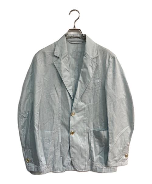 CARUSO（カルーゾ）CARUSO (カルーゾ) コットンリネン シングルブレステッド2Bジャケット　62-07-12-07004 ブルー サイズ:46の古着・服飾アイテム