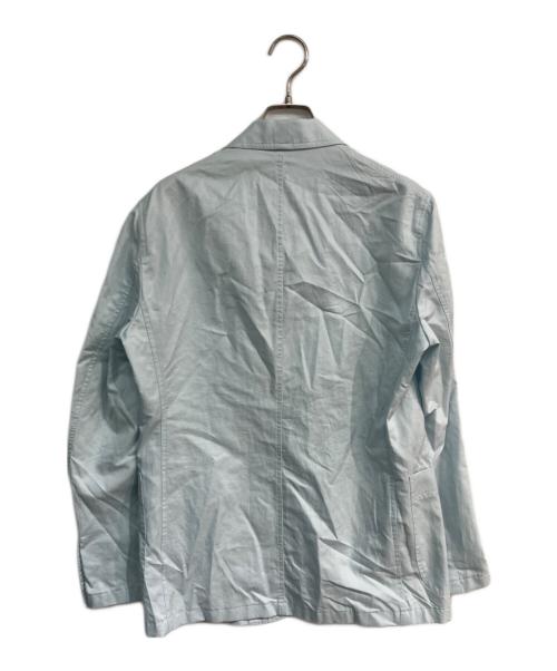 CARUSO（カルーゾ）CARUSO (カルーゾ) コットンリネン シングルブレステッド2Bジャケット　62-07-12-07004 ブルー サイズ:46の古着・服飾アイテム