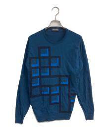 JOHN SMEDLEY（ジョンスメドレー）の古着「クルーネックニット」｜ネイビー