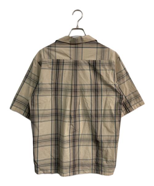 STUDIO NICHOLSON（スタジオ ニコルソン）STUDIO NICHOLSON (スタジオ ニコルソン) 半袖チェックシャツ ブラウン×グリーン サイズ:Sの古着・服飾アイテム
