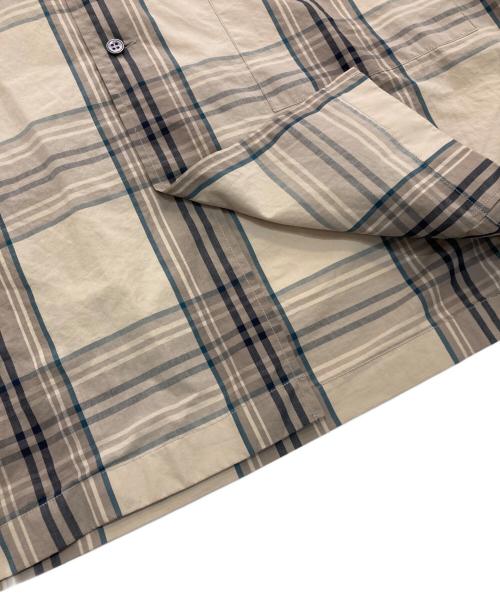 STUDIO NICHOLSON（スタジオ ニコルソン）STUDIO NICHOLSON (スタジオ ニコルソン) 半袖チェックシャツ ブラウン×グリーン サイズ:Sの古着・服飾アイテム