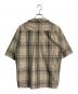 STUDIO NICHOLSON (スタジオ ニコルソン) 半袖チェックシャツ ブラウン×グリーン サイズ:S：4000円
