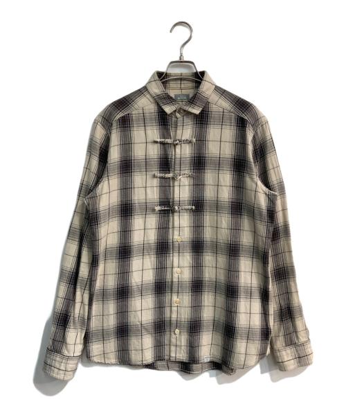 kolor/BEACON（カラービーコン）kolor/BEACON (カラービーコン) 長袖チェックシャツ ベージュ サイズ:2の古着・服飾アイテム