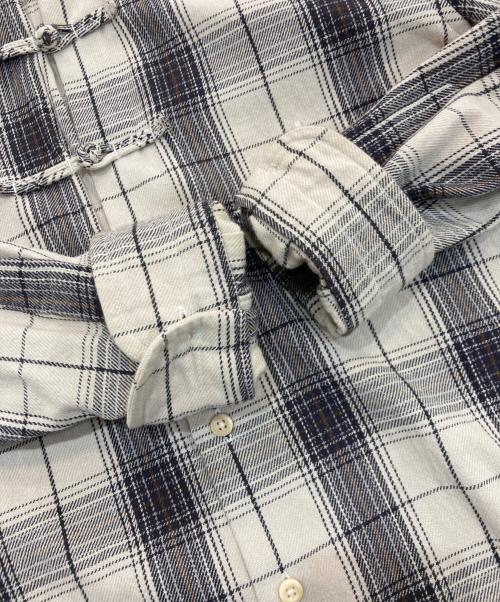 kolor/BEACON（カラービーコン）kolor/BEACON (カラービーコン) 長袖チェックシャツ ベージュ サイズ:2の古着・服飾アイテム