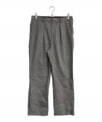 TOMORROW LANDトゥモローランド）の古着「2PLYウール 1プリーツ1ダーツパンツ」｜グレー