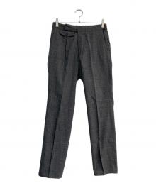 Pilgrim（ピルグリム）の古着「ウールコットンリネン バックシャーリングパンツ　61-04-22-04003」｜グレー