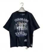 LIQUID BLUEリキッドブルー）の古着「COLORADO ROCKIESプリントTシャツ」｜ブラック
