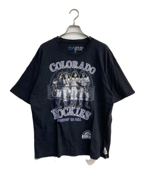 LIQUID BLUE（リキッドブルー）LIQUID BLUE (リキッドブルー) COLORADO ROCKIESプリントTシャツ ブラック サイズ:XLの古着・服飾アイテム