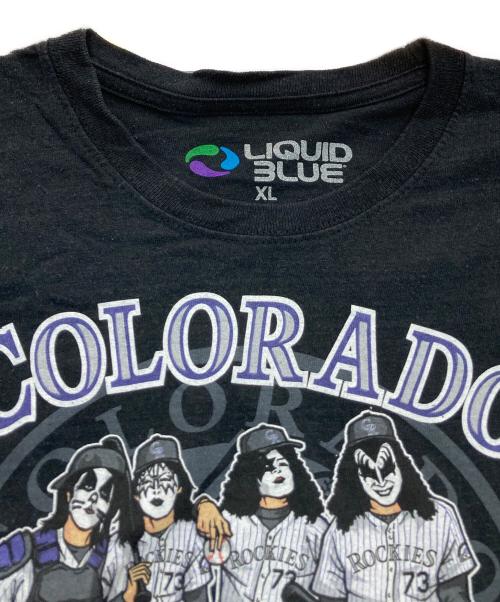 LIQUID BLUE（リキッドブルー）LIQUID BLUE (リキッドブルー) COLORADO ROCKIESプリントTシャツ ブラック サイズ:XLの古着・服飾アイテム