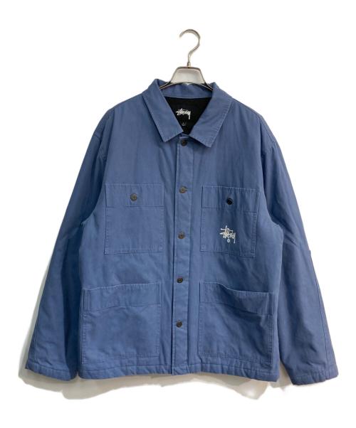 stussy（ステューシー）stussy (ステューシー) Quilted Chore JACKET　115475 ブルー サイズ:Lの古着・服飾アイテム