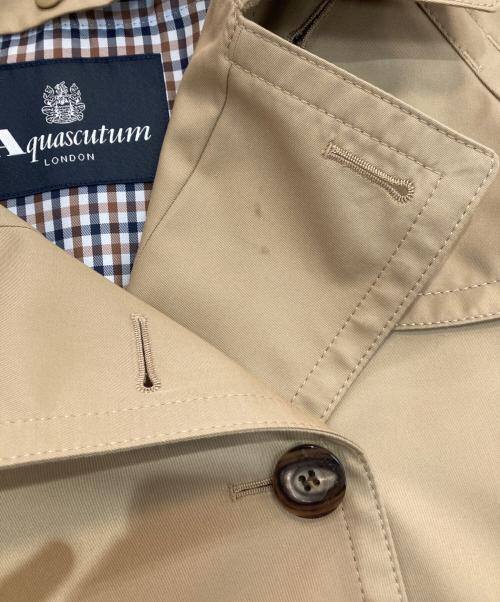 Aquascutum（アクアスキュータム）Aquascutum (アクアスキュータム) BASIC TRENCHCOAT SHORT　5009351100 ベージュ サイズ:8の古着・服飾アイテム