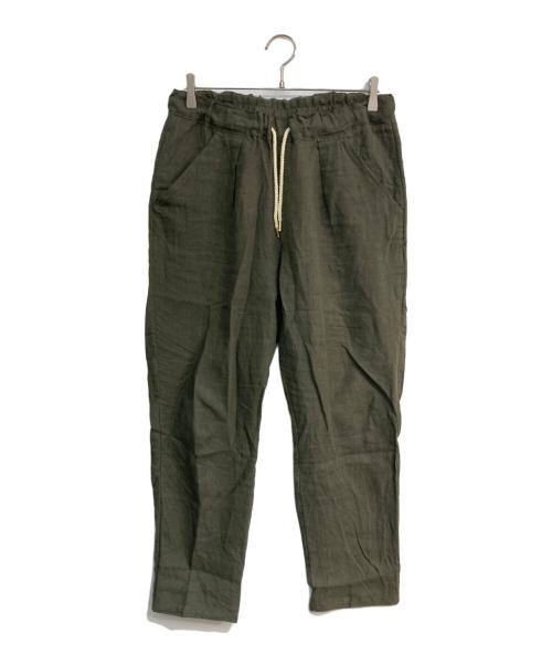 RE MADE IN TOKYO JAPAN（アールイーメイドイントウキョウジャパン）Re made in tokyo japan (アールイーメイドイントウキョウジャパン) フレンチリネン タックパンツ　4822S-BT カーキ サイズ:Mの古着・服飾アイテム