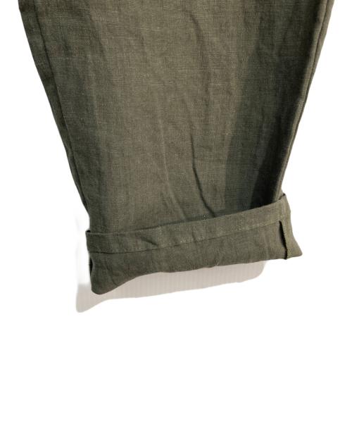 RE MADE IN TOKYO JAPAN（アールイーメイドイントウキョウジャパン）Re made in tokyo japan (アールイーメイドイントウキョウジャパン) フレンチリネン タックパンツ　4822S-BT カーキ サイズ:Mの古着・服飾アイテム