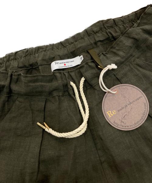 RE MADE IN TOKYO JAPAN（アールイーメイドイントウキョウジャパン）Re made in tokyo japan (アールイーメイドイントウキョウジャパン) フレンチリネン タックパンツ　4822S-BT カーキ サイズ:Mの古着・服飾アイテム
