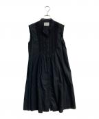 MIDIUMISOLIDミディウミソリッド）の古着「ノースリーブワンピース」｜ブラック