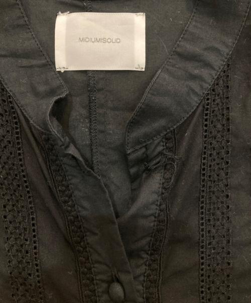 MIDIUMISOLID（ミディウミソリッド）MIDIUMISOLID (ミディウミソリッド) ノースリーブワンピース ブラック サイズ:Freeの古着・服飾アイテム