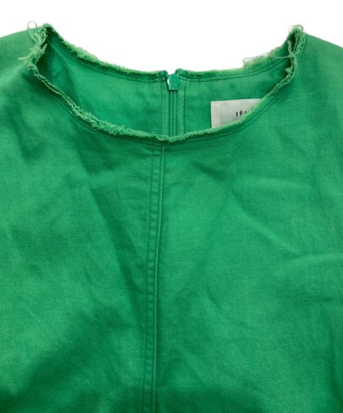 IENA（イエナ）IENA (イエナ) 綿麻サテンIラインワンピース　23040900406120 グリーン サイズ:36の古着・服飾アイテム