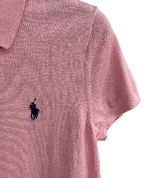 POLO RALPH LAUREN（ポロ・ラルフローレン）POLO RALPH LAUREN (ポロ・ラルフローレン) PIMA COTTON ニットポロシャツ　0200018247 ピンク サイズ:XSの古着・服飾アイテム