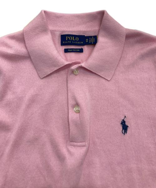 POLO RALPH LAUREN（ポロ・ラルフローレン）POLO RALPH LAUREN (ポロ・ラルフローレン) PIMA COTTON ニットポロシャツ　0200018247 ピンク サイズ:XSの古着・服飾アイテム
