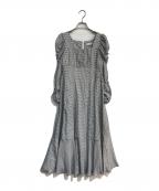 CELFORDセルフォード）の古着「割繊サテンギャザースリーブワンピース　CWF0231064」｜グレー