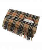 Burberry'sバーバリー）の古着「ノヴァチェックカシミヤマフラー」｜ブラウン