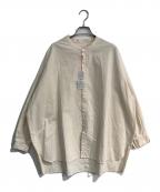 GALLEGO DESPORTESギャレゴデスポート）の古着「コットンバンドカラーシャツ」｜アイボリー