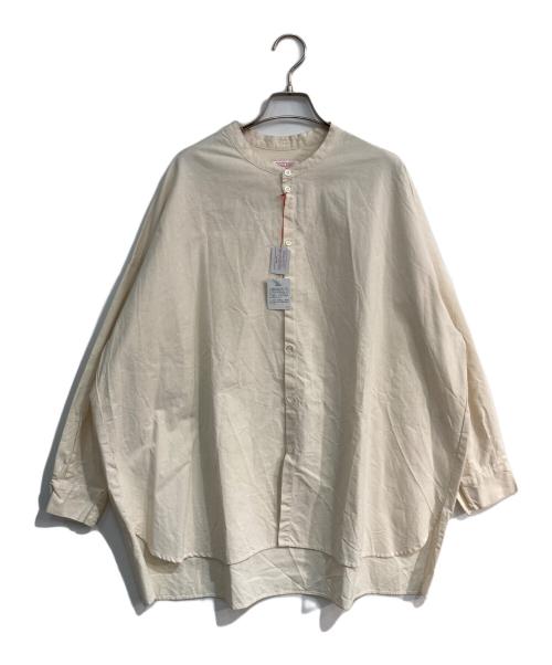 GALLEGO DESPORTES（ギャレゴデスポート）GALLEGO DESPORTES (ギャレゴデスポート) コットンバンドカラーシャツ アイボリー サイズ:Freeの古着・服飾アイテム