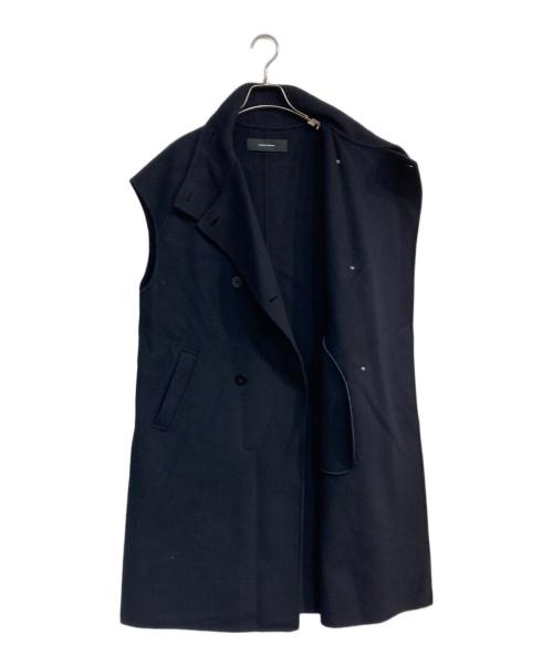 JOURNAL STANDARD（ジャーナルスタンダード）JOURNAL STANDARD (ジャーナルスタンダード) ウールリバーミリタリーロングジレ　23011400505030 ネイビー サイズ:Freeの古着・服飾アイテム