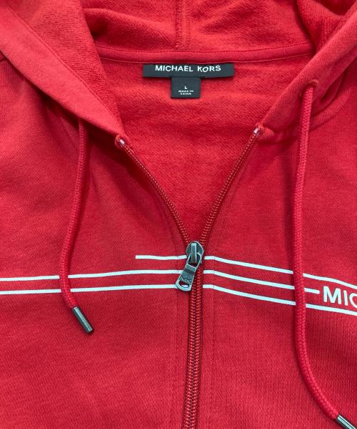 MICHAEL KORS（マイケル・コース）MICHAEL KORS (マイケルコース) ジップパーカー　OF85H3P46F レッド サイズ:Lの古着・服飾アイテム