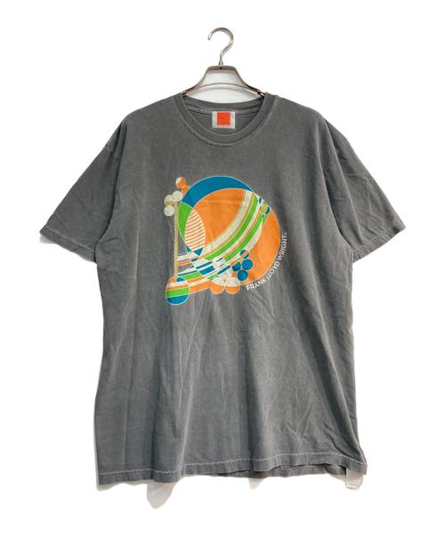 フランクロイドライトコレクション（フランクロイドライトコレクション）フランクロイドライトコレクション (フランクロイドライトコレクション) プリントTシャツ　FRANK LLOYD WRIGHT グレー サイズ:Lの古着・服飾アイテム