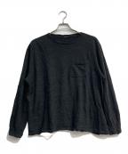 COMOLIコモリ）の古着「ウール天竺長袖クルーネックニット　Q03-05004」｜ブラック