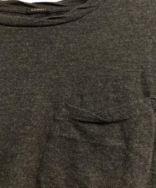 COMOLI（コモリ）COMOLI (コモリ) ウール天竺長袖クルーネックニット　Q03-05004 ブラック サイズ:2の古着・服飾アイテム