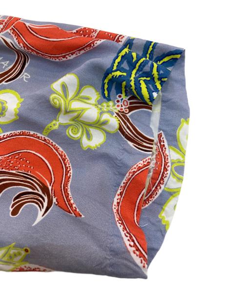 Denham（デンハム）Denham (デンハム) SCISSOR ALOHA SHIRT　01-22-05-40-141 ブルー×オレンジ サイズ:XLの古着・服飾アイテム