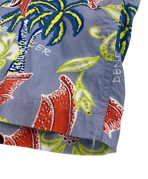 Denham（デンハム）Denham (デンハム) SCISSOR ALOHA SHIRT　01-22-05-40-141 ブルー×オレンジ サイズ:XLの古着・服飾アイテム