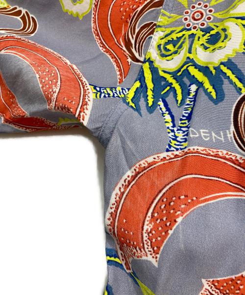 Denham（デンハム）Denham (デンハム) SCISSOR ALOHA SHIRT　01-22-05-40-141 ブルー×オレンジ サイズ:XLの古着・服飾アイテム