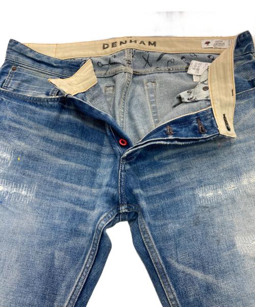 Denham（デンハム）Denham (デンハム) FORGE MIJAS リペア加工デニムパンツ 日本230本限定モデル　01-18-10-11-012 インディゴ サイズ:W36の古着・服飾アイテム