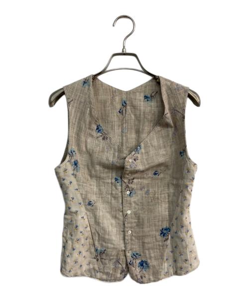 45R（フォーティファイブ・アール）45R (フォーティファイブ・アール) リバーシブル花柄ベスト ベージュ サイズ:1の古着・服飾アイテム