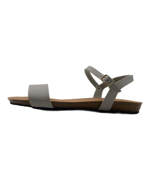 plakton（プラクトン）PLAKTON (プラクトン) フラットアンクルストラップサンダル グレー サイズ:36の古着・服飾アイテム