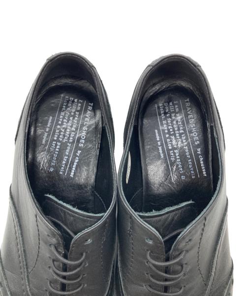 travel shoes by chausser（トラベルシューズバイショセ）travel shoes by chausser (トラベルシューズバイショセ) ウイングチップレースアップシューズ ブラック サイズ:38の古着・服飾アイテム