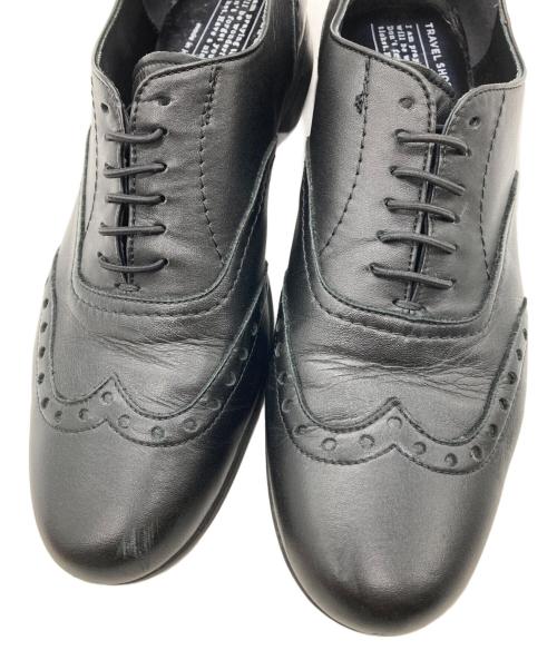travel shoes by chausser（トラベルシューズバイショセ）travel shoes by chausser (トラベルシューズバイショセ) ウイングチップレースアップシューズ ブラック サイズ:38の古着・服飾アイテム