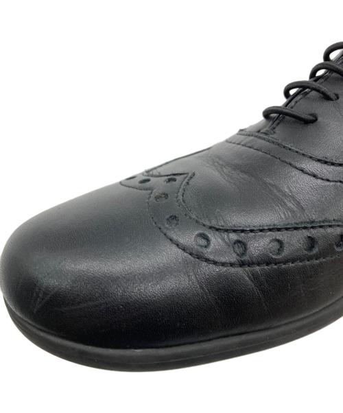 travel shoes by chausser（トラベルシューズバイショセ）travel shoes by chausser (トラベルシューズバイショセ) ウイングチップレースアップシューズ ブラック サイズ:38の古着・服飾アイテム