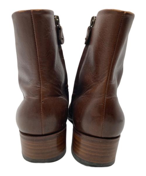 plus by chausser（プリュスバイショセ）plus by chausser (プリュスバイショセ) サイドジップブーツ ブラウン サイズ:24　1/2の古着・服飾アイテム