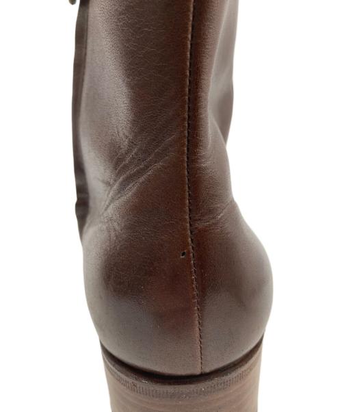 plus by chausser（プリュスバイショセ）plus by chausser (プリュスバイショセ) サイドジップブーツ ブラウン サイズ:24　1/2の古着・服飾アイテム